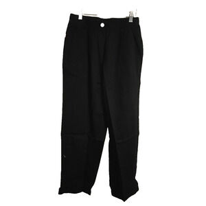 Woman Within Black Straight Leg‎ Classic Fit High Rise Pants Womans Size 14WP